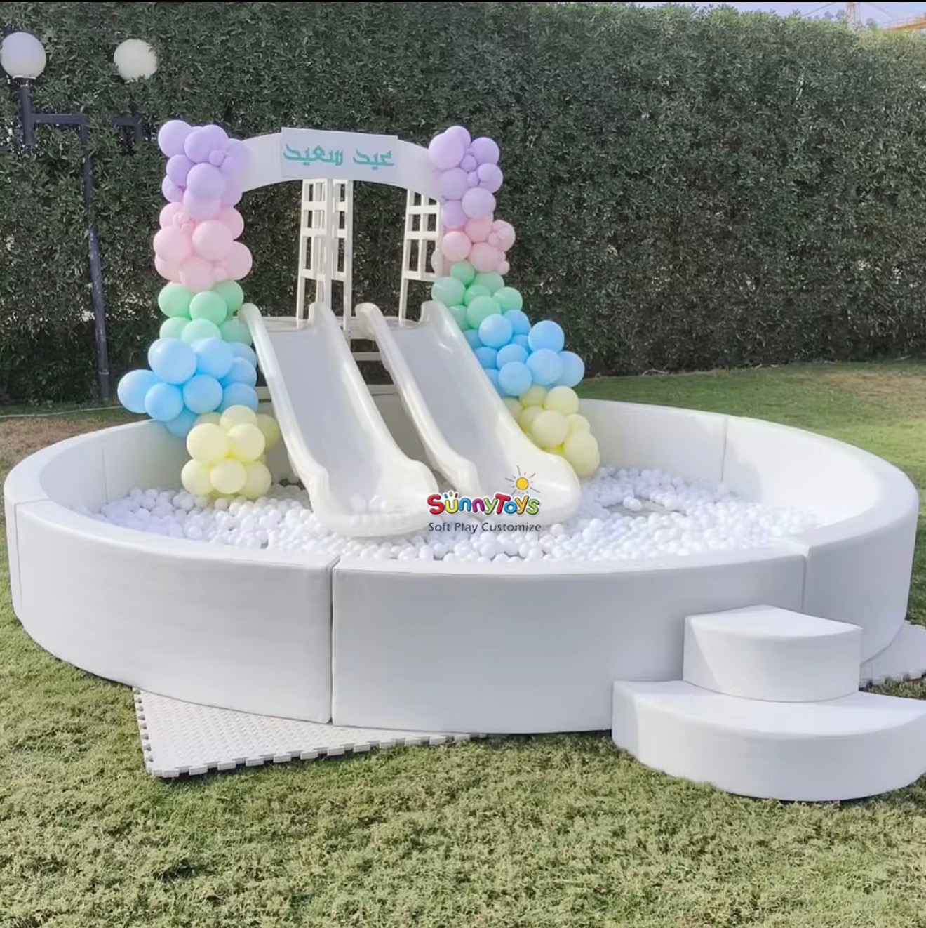 XL Ball Pit Double Slides - soft play rental setup